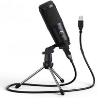 HKM-741459 Apple-Compatible Live Recording Microphone with Desktop Tripod Stand