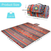 HKM-741459 Bohemian Style Waterproof Foldable Outdoor Camping and Picnic Mat Beach Blanket