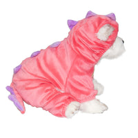 HKM-7414717 Dinosaur Transformation Costume for Dogs - Cute Cartoon Pet Outfit in Green and Pink