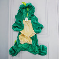 HKM-7414717 Dinosaur Transformation Costume for Dogs - Cute Cartoon Pet Outfit in Green and Pink