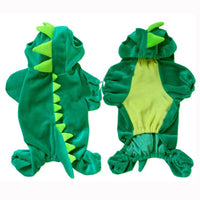 HKM-7414717 Dinosaur Transformation Costume for Dogs - Cute Cartoon Pet Outfit in Green and Pink