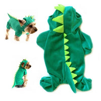 HKM-7414717 Dinosaur Transformation Costume for Dogs - Cute Cartoon Pet Outfit in Green and Pink