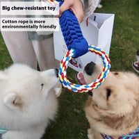 HKM-7414973 Interactive Cotton Tug-of-War Toy for Dogs - 2-Piece Tooth Cleaning Rope Set