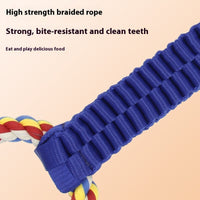 HKM-7414973 Interactive Cotton Tug-of-War Toy for Dogs - 2-Piece Tooth Cleaning Rope Set