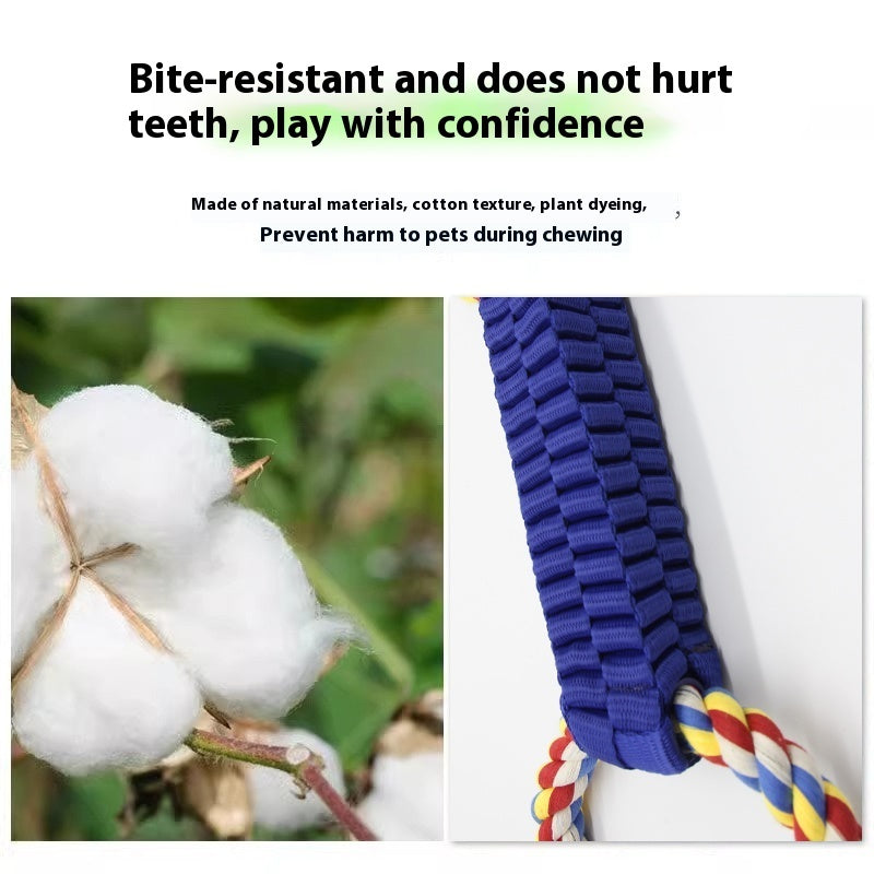 HKM-7414973 Interactive Cotton Tug-of-War Toy for Dogs - 2-Piece Tooth Cleaning Rope Set