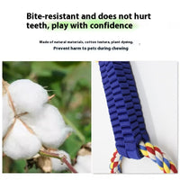 HKM-7414973 Interactive Cotton Tug-of-War Toy for Dogs - 2-Piece Tooth Cleaning Rope Set