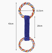 HKM-7414973 Interactive Cotton Tug-of-War Toy for Dogs - 2-Piece Tooth Cleaning Rope Set