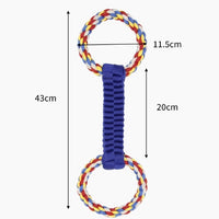 HKM-7414973 Interactive Cotton Tug-of-War Toy for Dogs - 2-Piece Tooth Cleaning Rope Set