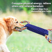 HKM-7414973 Interactive Cotton Tug-of-War Toy for Dogs - 2-Piece Tooth Cleaning Rope Set