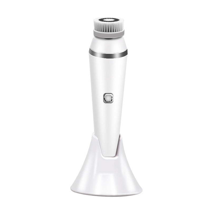 HKM-741523 Ultrasound Rechargeable Facial Cleanser with Multiple Brush Heads and USB Charging