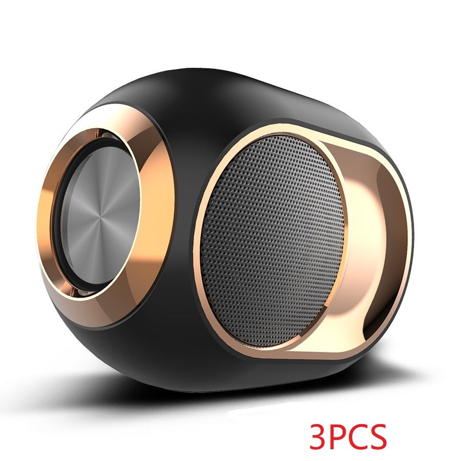 HKM-741587 Wireless TWS Subwoofer Speaker with Bluetooth 5.0, TF Card Reader, AUX Connection, and FM Radio