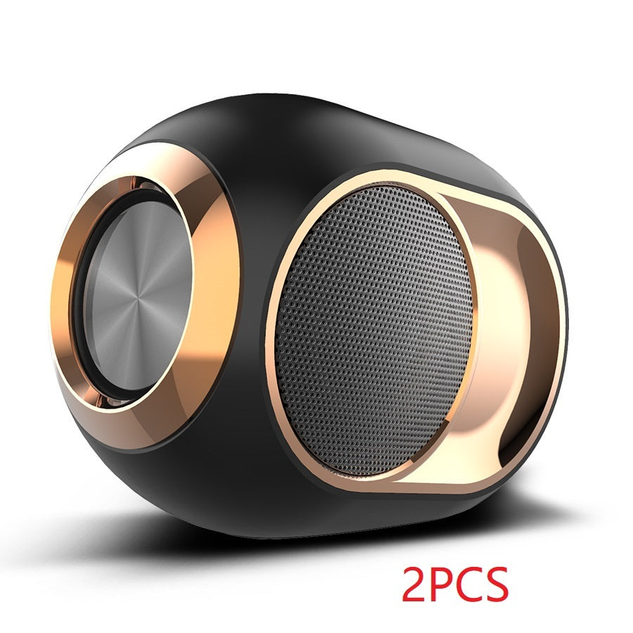 HKM-741587 Wireless TWS Subwoofer Speaker with Bluetooth 5.0, TF Card Reader, AUX Connection, and FM Radio