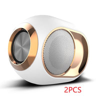 HKM-741587 Wireless TWS Subwoofer Speaker with Bluetooth 5.0, TF Card Reader, AUX Connection, and FM Radio
