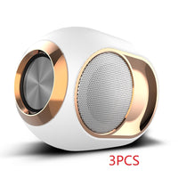 HKM-741587 Wireless TWS Subwoofer Speaker with Bluetooth 5.0, TF Card Reader, AUX Connection, and FM Radio