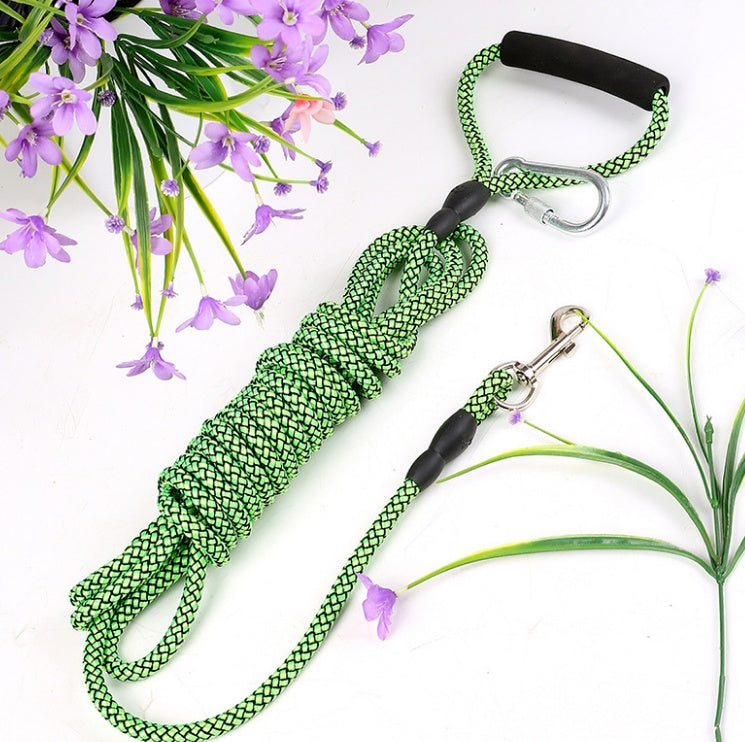 HKM-7416125 Adjustable Nylon Dog Tracking Rope - Multiple Lengths & Colors Available