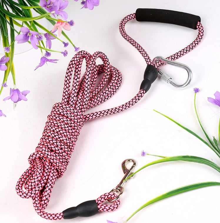 HKM-7416125 Adjustable Nylon Dog Tracking Rope - Multiple Lengths & Colors Available