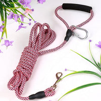 HKM-7416125 Adjustable Nylon Dog Tracking Rope - Multiple Lengths & Colors Available