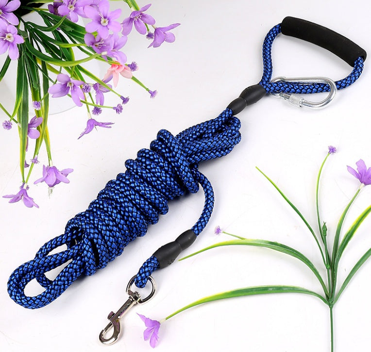HKM-7416125 Adjustable Nylon Dog Tracking Rope - Multiple Lengths & Colors Available