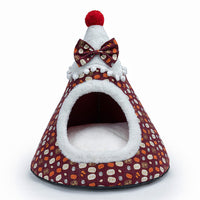 HKM-7416381 Three-Dimensional Christmas-Themed Pet Nest with Soft Sponge Padding in Various Sizes
