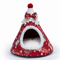 HKM-7416381 Three-Dimensional Christmas-Themed Pet Nest with Soft Sponge Padding in Various Sizes