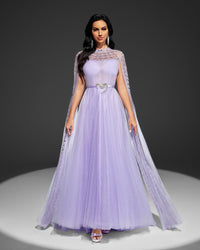 HKM-741651 Elegant Purple Women's Dress - Model EZ25027