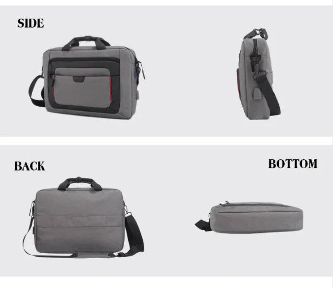 HKM-741651 Multifunction Waterproof Polyester Laptop Bag with Contrast Colors