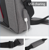 HKM-741651 Multifunction Waterproof Polyester Laptop Bag with Contrast Colors