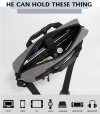 HKM-741651 Multifunction Waterproof Polyester Laptop Bag with Contrast Colors