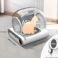 HKM-741715 Automatic Self-Cleaning Cat Litter Box with 65L Capacity and APP Control