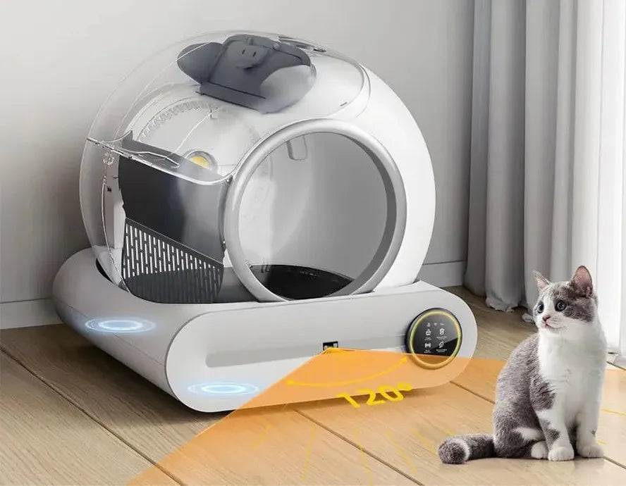 HKM-741715 Automatic Self-Cleaning Cat Litter Box with 65L Capacity and APP Control