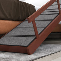HKM-7417789 Wooden Pet Ramp with Removable Guardrails and Non-Slip Surface for Easy Access to Furniture