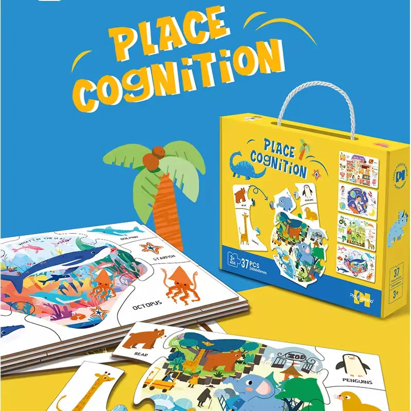 HKM-741779 3D Jigsaw Puzzle Music Box DIY Educational Toy for Children, Cognitive Development