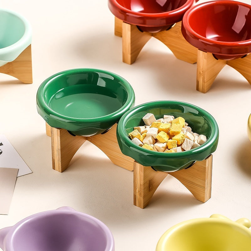 HKM-7418301 Ceramic Cat and Dog Water Bowl in Various Colors and Designs