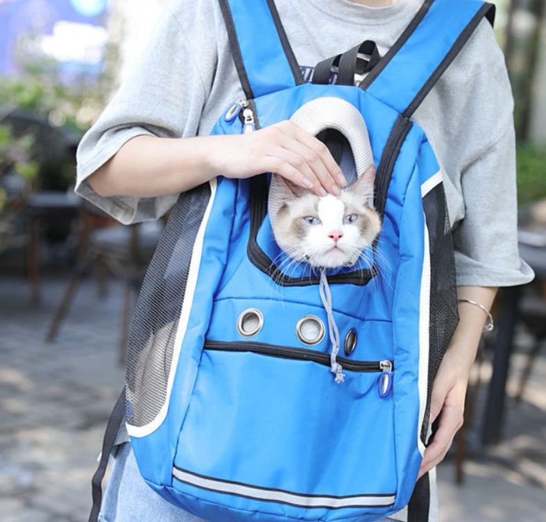 HKM-7418557 Pet Outing Backpack with Oxford Cloth and Breathable Mesh, Medium Softness