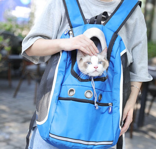 HKM-7418557 Pet Outing Backpack with Oxford Cloth and Breathable Mesh, Medium Softness