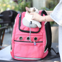 HKM-7418557 Pet Outing Backpack with Oxford Cloth and Breathable Mesh, Medium Softness