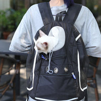 HKM-7418557 Pet Outing Backpack with Oxford Cloth and Breathable Mesh, Medium Softness