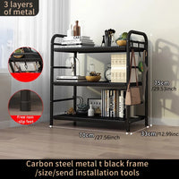 HKM-741971 Multifunctional 40cm Iron Bookcase - Easy Assembly Luxury Storage Unit