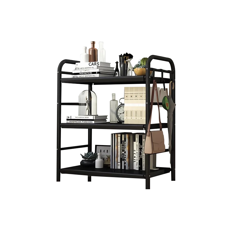 HKM-741971 Multifunctional 40cm Iron Bookcase - Easy Assembly Luxury Storage Unit
