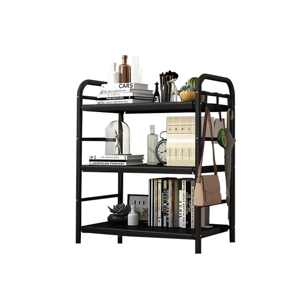 HKM-741971 Multifunctional 40cm Iron Bookcase - Easy Assembly Luxury Storage Unit