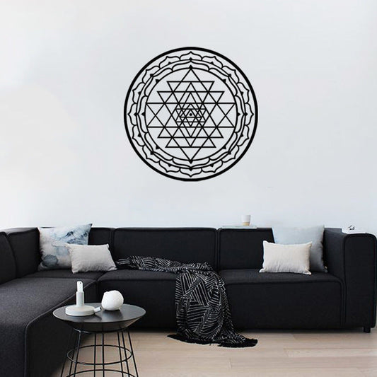 HKM-742035 Large Solid Color Triangle Pattern Sticker for Bedroom Décor