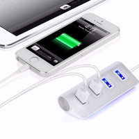 HKM-742163 USB-C to 4-Port USB 2.0 Hub for MacBook and Compatible Devices, Aluminum Alloy Design