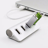 HKM-742163 USB-C to 4-Port USB 2.0 Hub for MacBook and Compatible Devices, Aluminum Alloy Design
