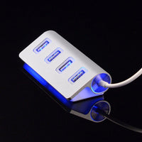 HKM-742163 USB-C to 4-Port USB 2.0 Hub for MacBook and Compatible Devices, Aluminum Alloy Design