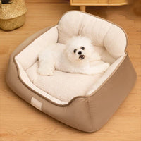 HKM-7422141 Cozy Plush Washable Pet Bed for Medium to Extra-Large Dogs - Fluffy Indoor Sofa Kennel