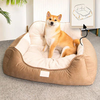 HKM-7422141 Cozy Plush Washable Pet Bed for Medium to Extra-Large Dogs - Fluffy Indoor Sofa Kennel