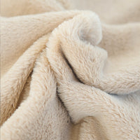 HKM-7422653 Warm Dehaired Angora Printed Cloak and Blanket for Pets - Sizes S, M, L Available in Beige Bear and Blue Cow
