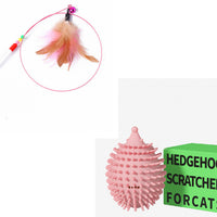 HKM-7422909 Stainless Steel Cat Teasing Stick with Feather and Bell Toys