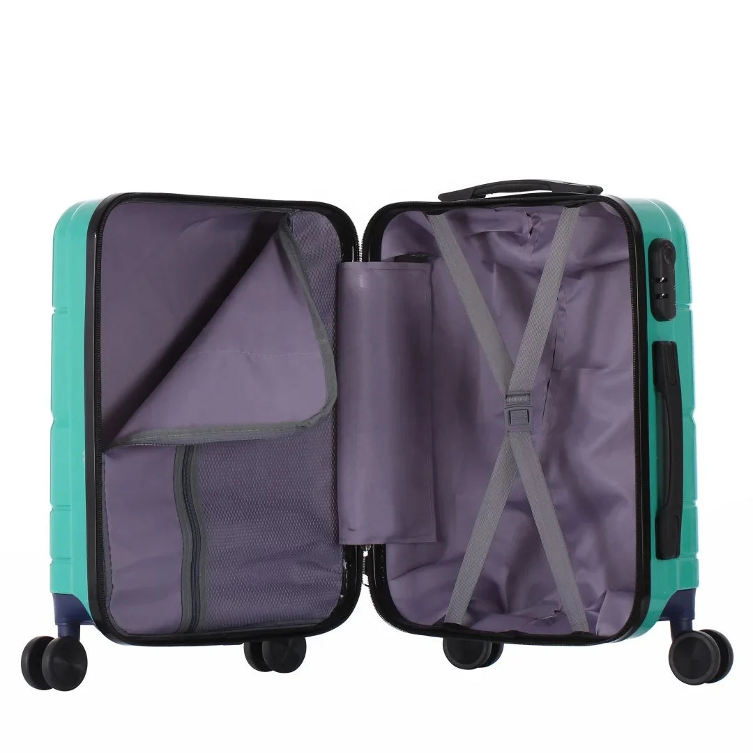 HKM-742483 360-Degree Rolling Trolley Luggage Set | ABS + PC Hard Travel Bags for Easy Journeys