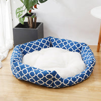 HKM-7426109 Cozy Deerskin Velvet Pet Nest for Medium to Large Dogs - Washable and Durable